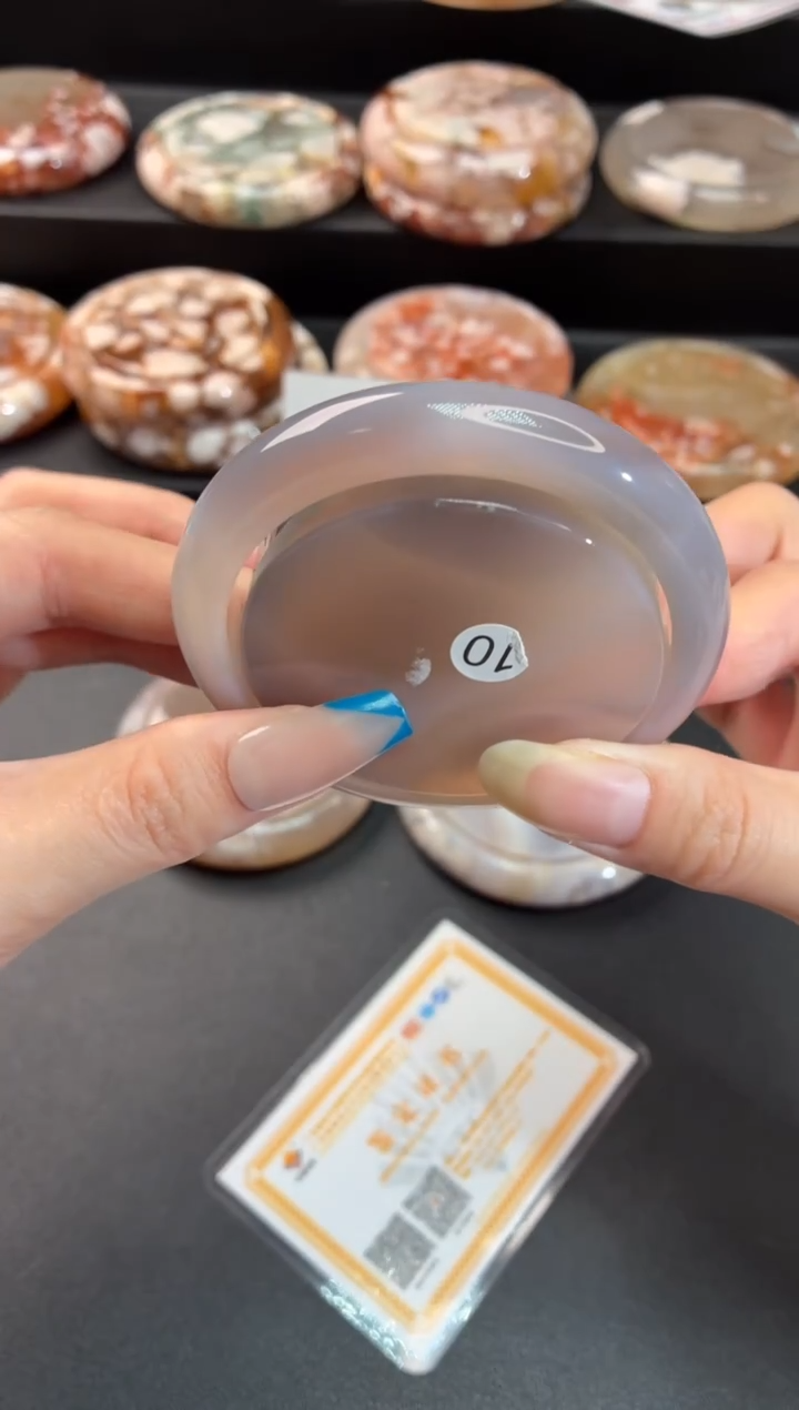 手镯玛瑙/玉髓未镶嵌石英质玉56圈55/56带(赠送镯心)