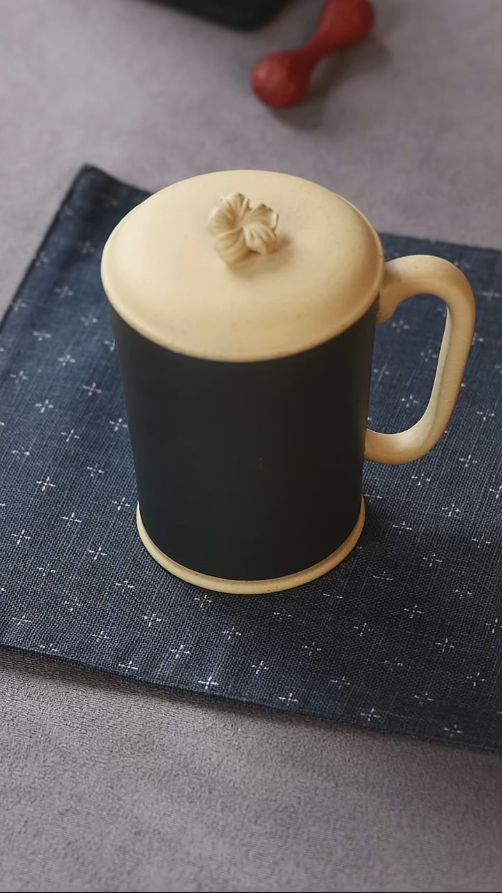紫砂盖杯樱花盖杯（绿）微瑕