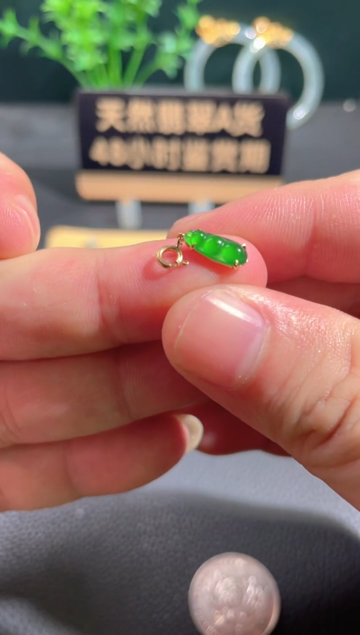 翡翠18K金镶嵌颈饰翡翠