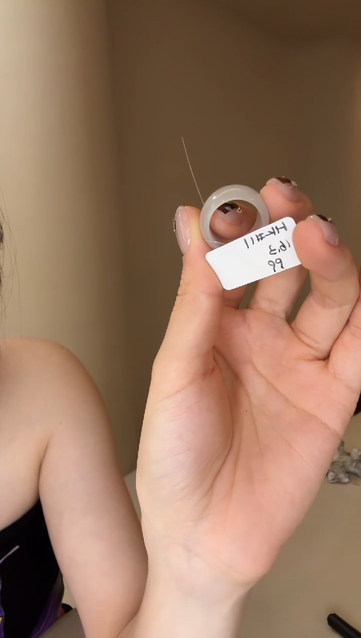 【闪购商品】和田玉戒指未镶嵌11码白福利