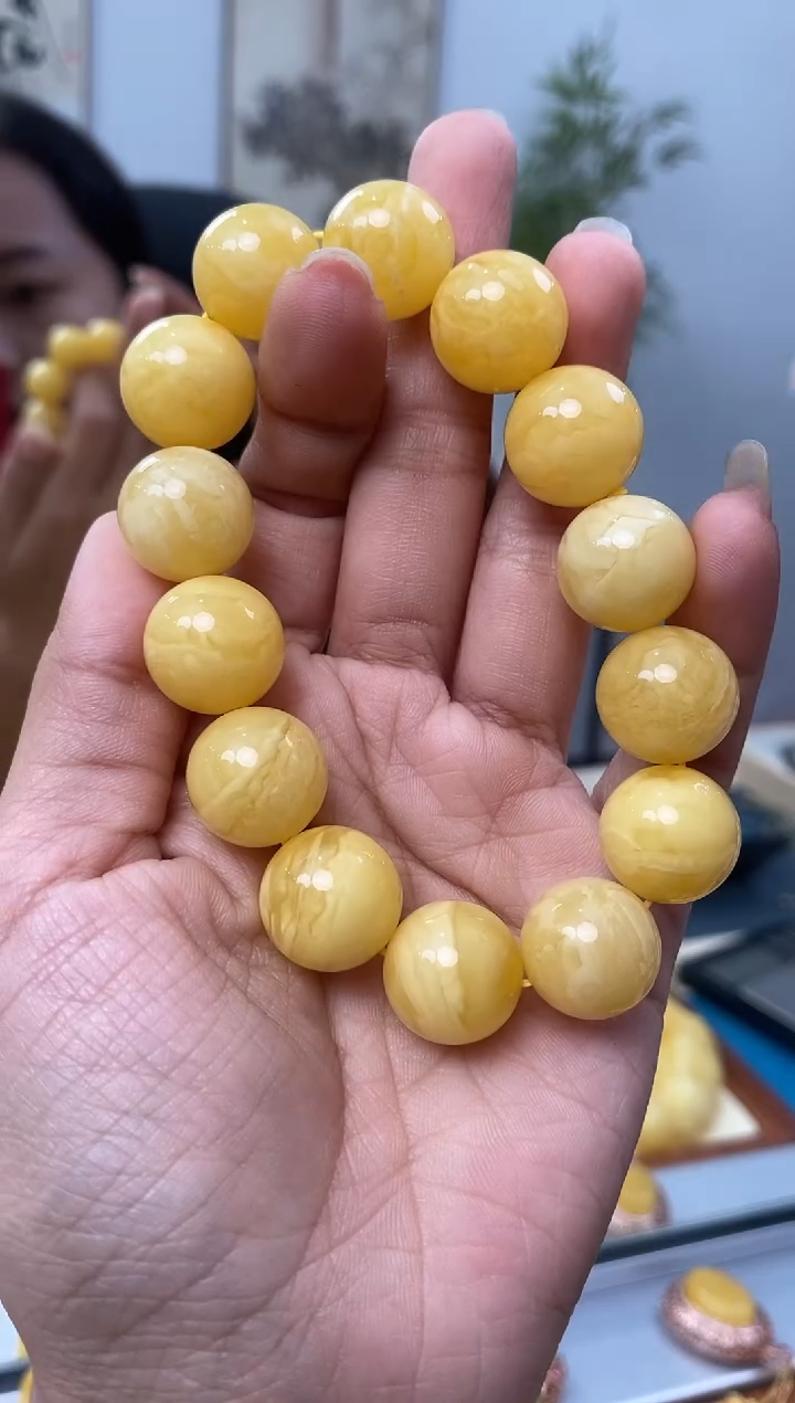 【闪购商品】琥珀裸石未镶嵌天然琥珀蜜蜡手串