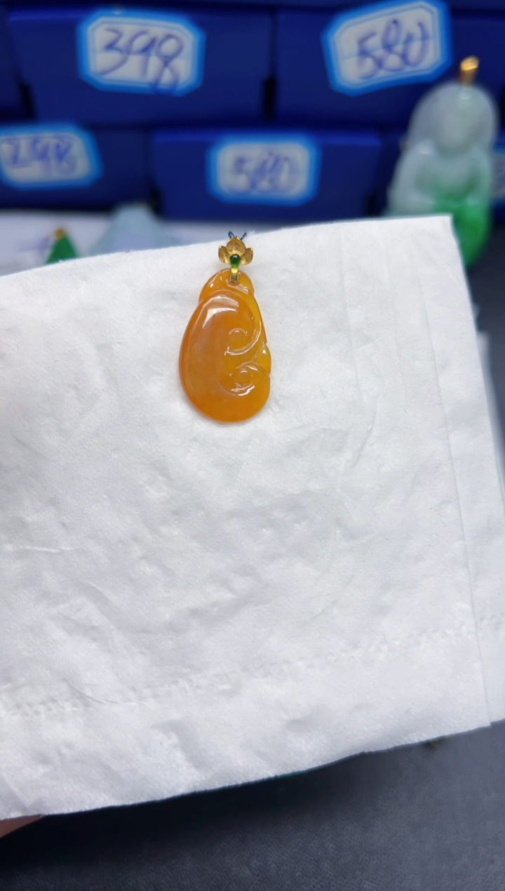 【闪购商品】翡翠颈饰18K金镶嵌Y缅料A货/支持复检/一件