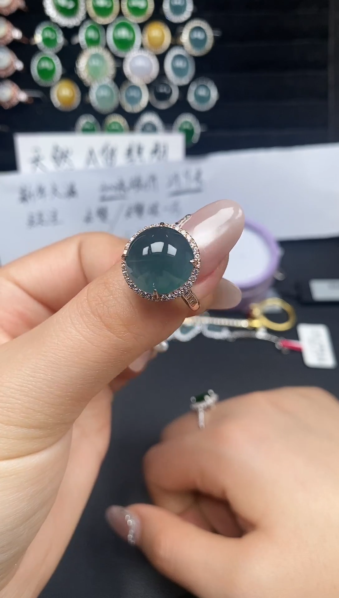 银S925镶嵌戒指翡翠2026