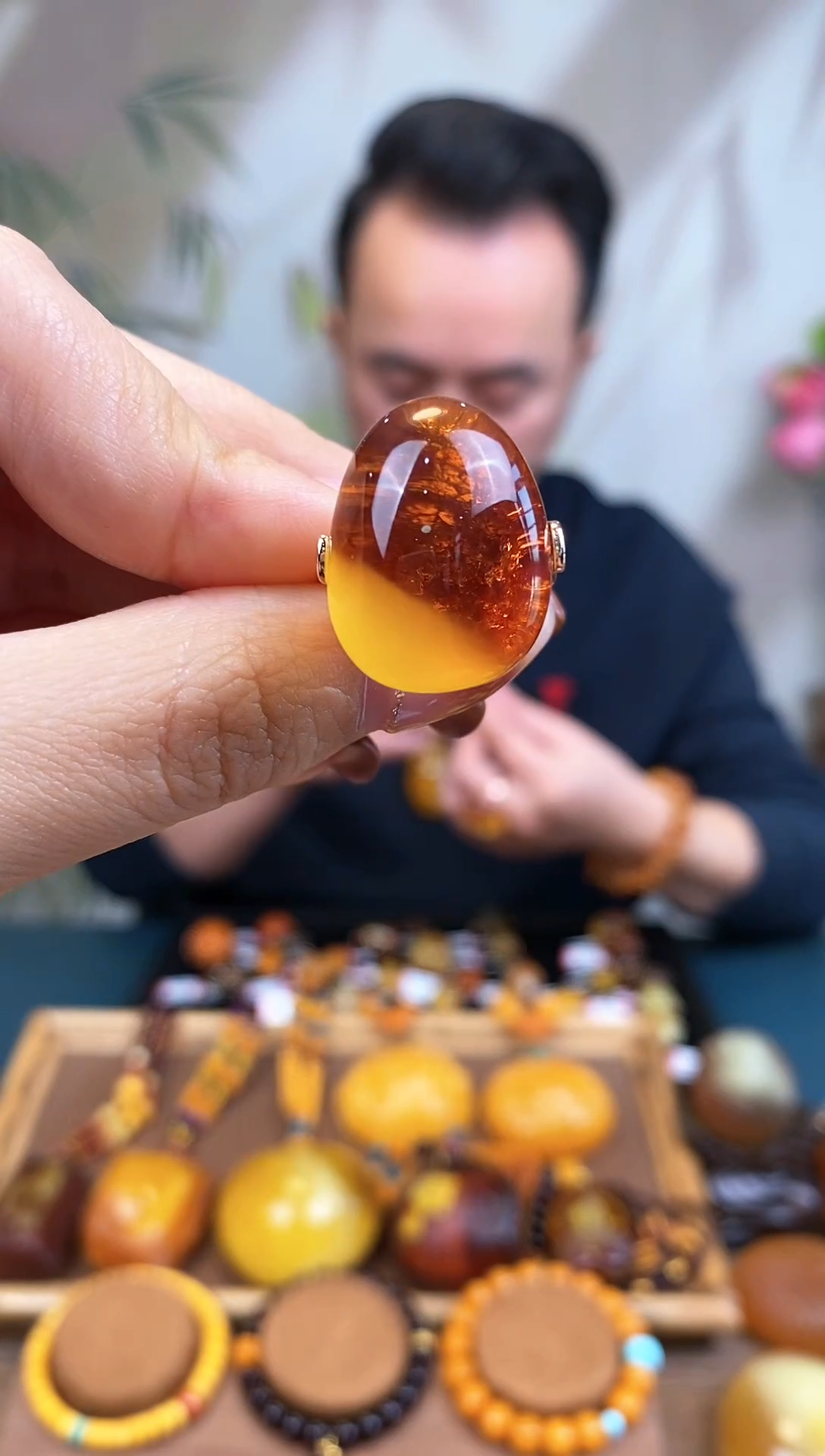 【闪购商品】琥珀裸石银S925镶嵌 基地发货 一物一证 顺丰包邮