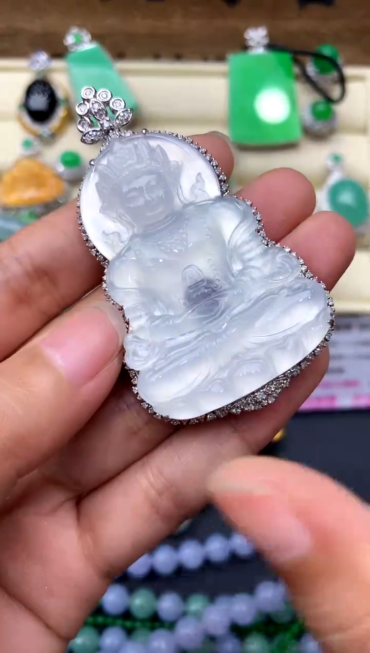 【闪购商品】翡翠颈饰18K金镶嵌425-中国好珍宝