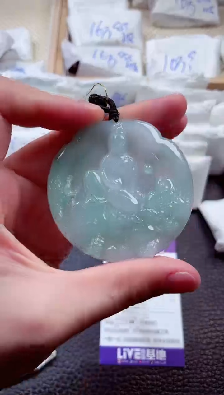 翡翠未镶嵌颈饰00008592文殊