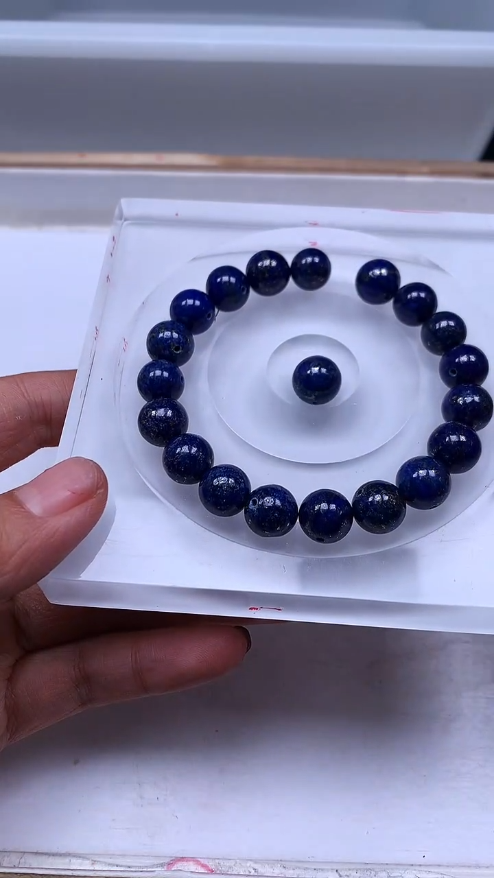 未镶嵌青金石散珠B716 青金石10mm4颗9.8元