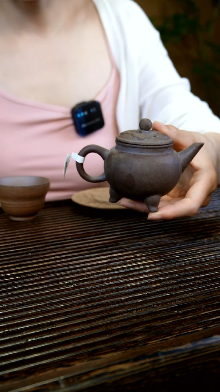 【祥玉品牌专属】黑金沙三足闻香壶