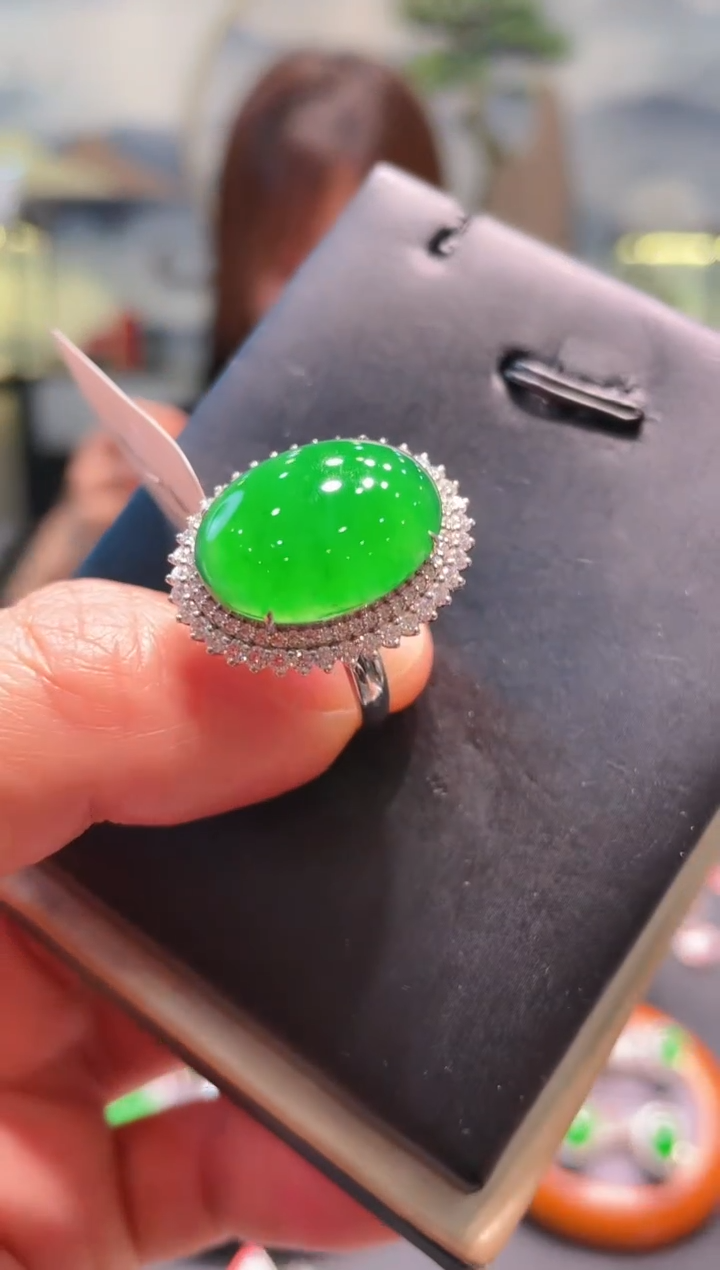 【闪购商品】翡翠颈饰18K金镶嵌A37两用