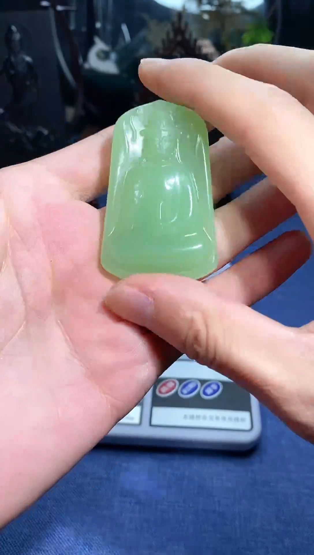 【闪购商品】和田玉颈饰未镶嵌和田玉湖水绿素衣观音