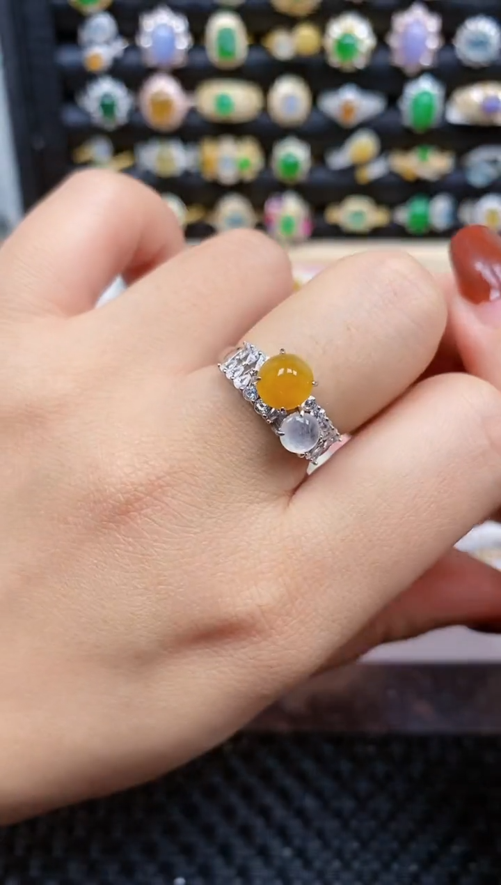 银S925镶嵌戒指翡翠192