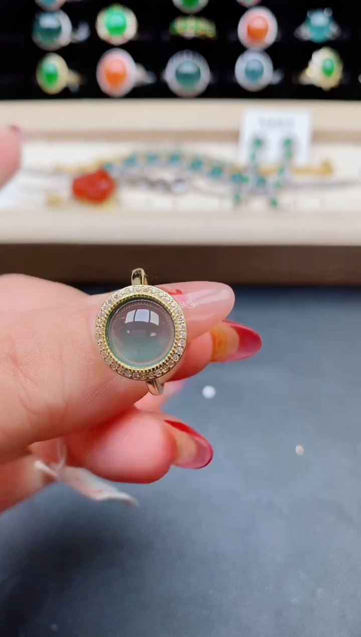 【闪购商品】翡翠戒指银S925镶嵌50850