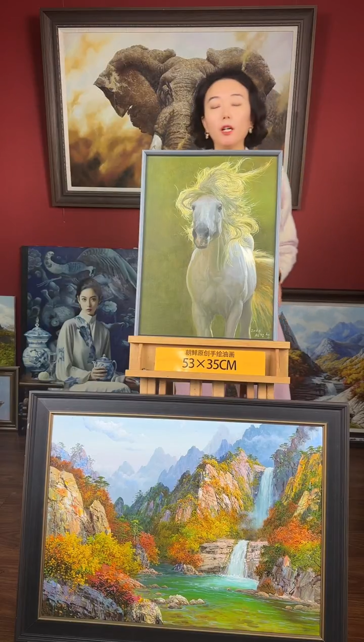 油画【5号】约53*35cm丨朝鲜原创纯手绘孤品油画丨顺丰包邮