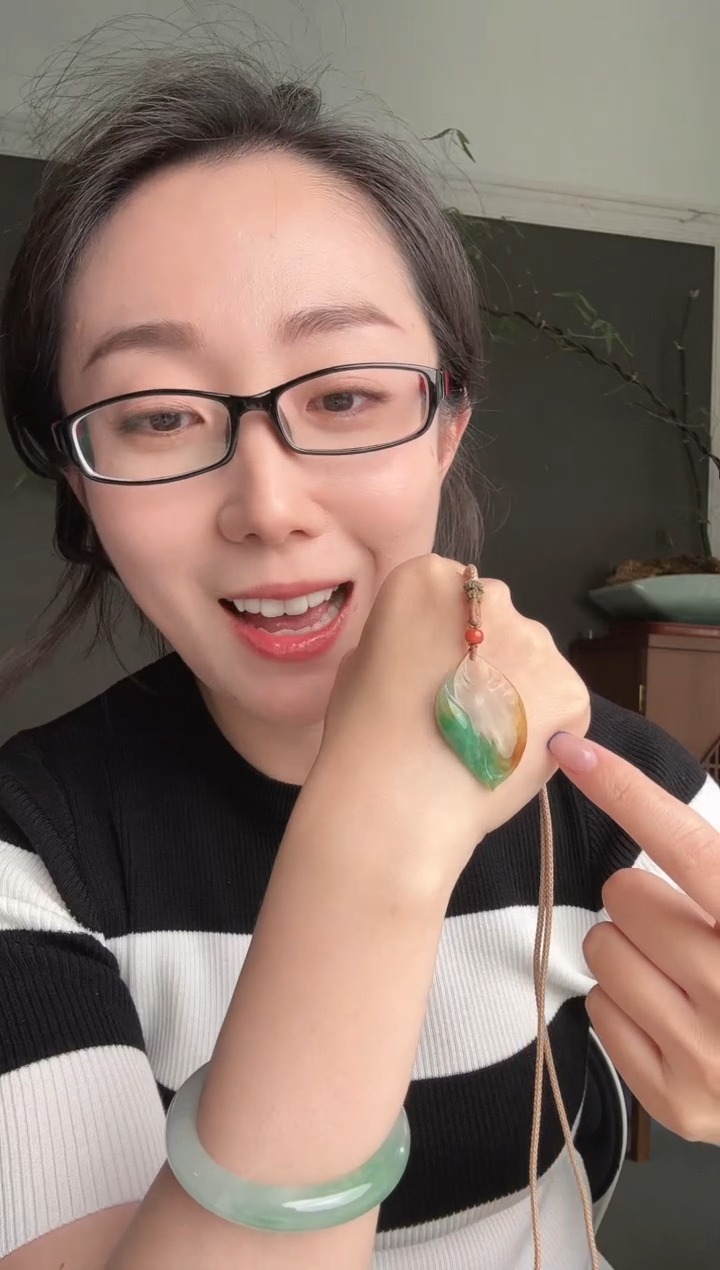 定制翡翠未镶嵌黄加绿随行5500+550