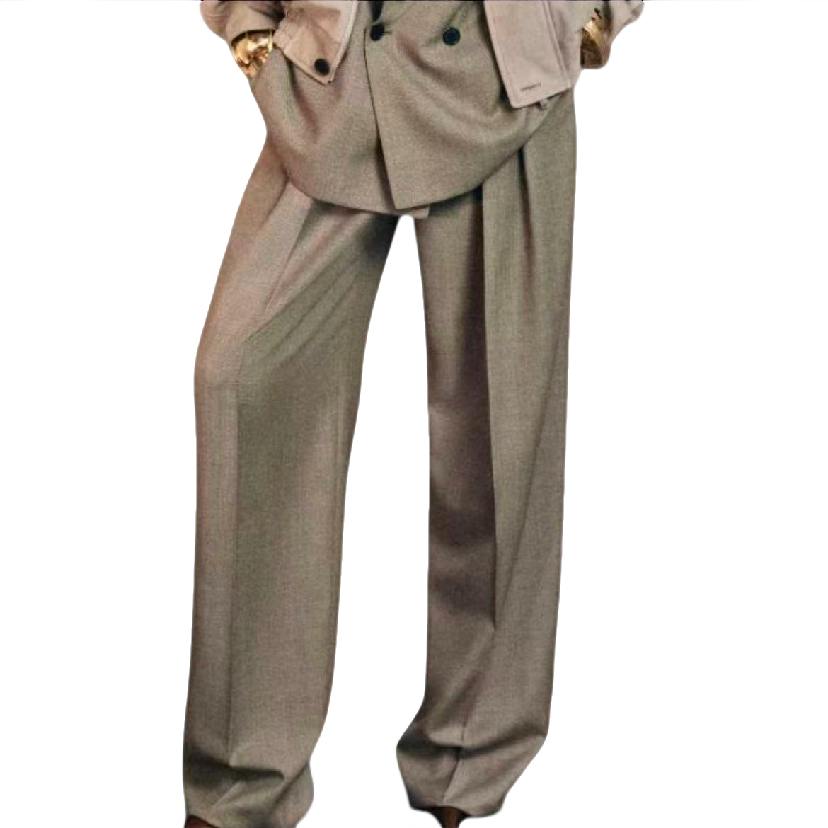 未使用 YSL/圣罗兰 鱼子酱阔腿裤