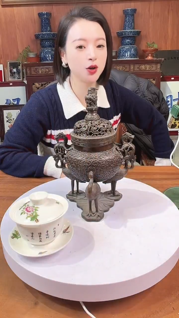 摆件陶景德镇陶瓷青花摆件29