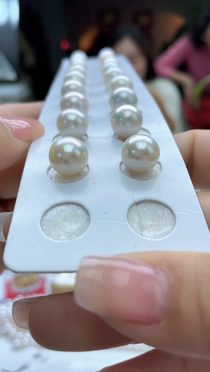 未镶嵌耳饰淡水珍珠白色系11-12mm(多样性发一）