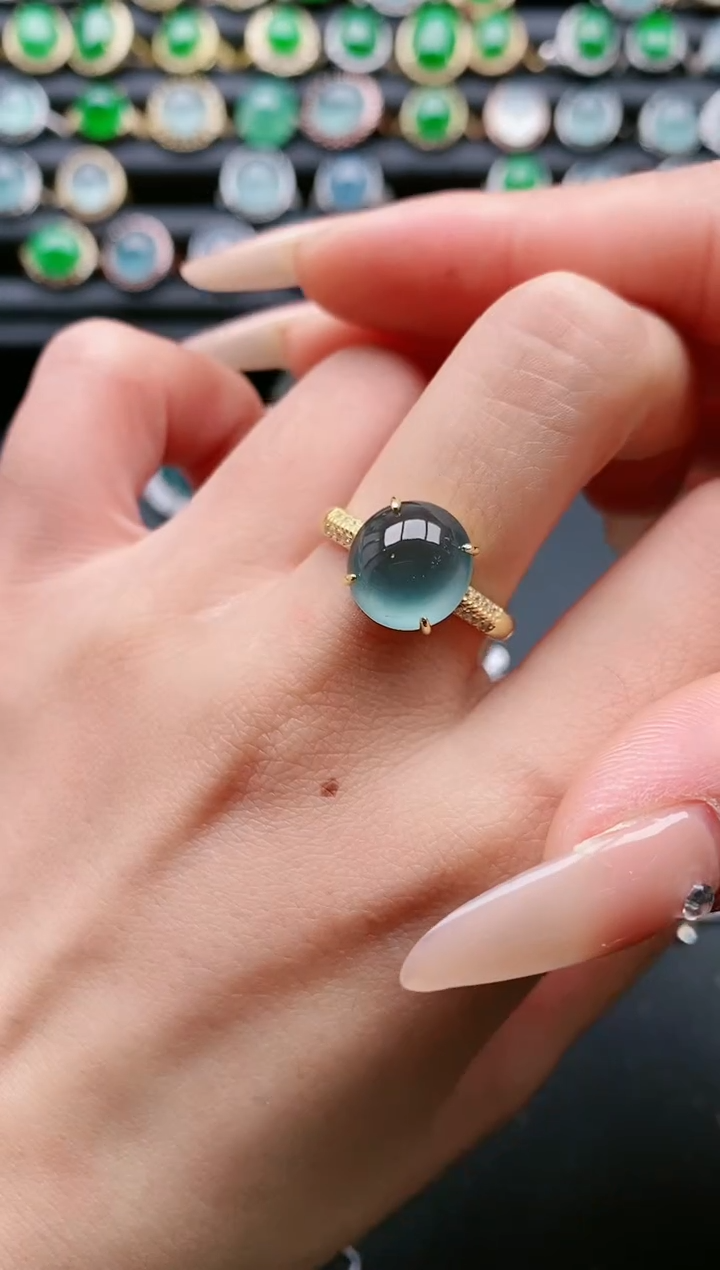 【闪购商品】翡翠戒指银S925镶嵌11111