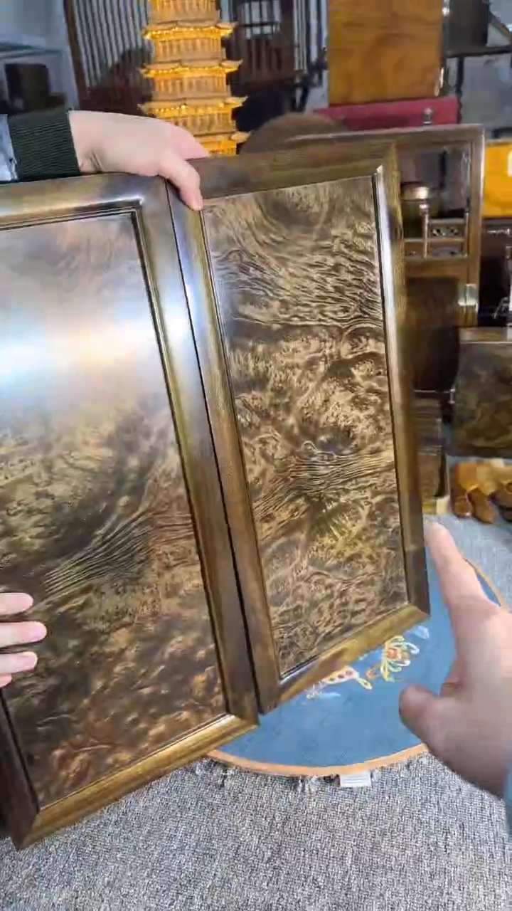 【闪购商品】乌木类成套家具阴沉挂屏  一对 s4