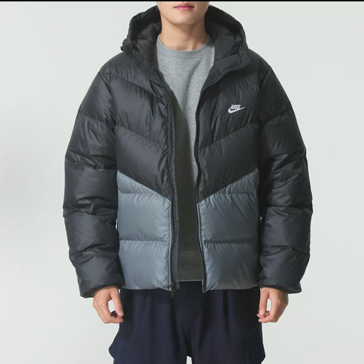 Nike/耐克男子运动休闲羽绒服宽松舒适流光风保暖连帽HQ7791-061