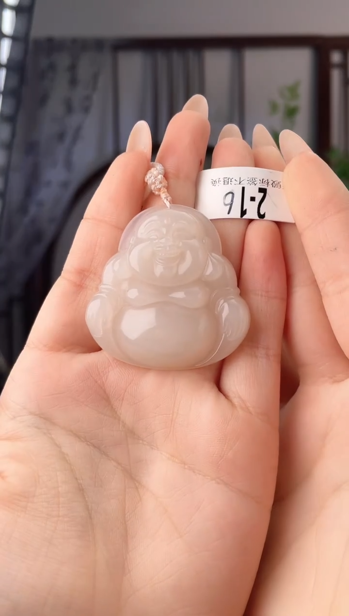 颈饰未镶嵌和田玉佛公 带包容 2-16