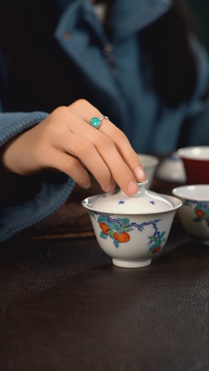 【闪购商品】杯云霞珍藏斗彩事事如意盖碗