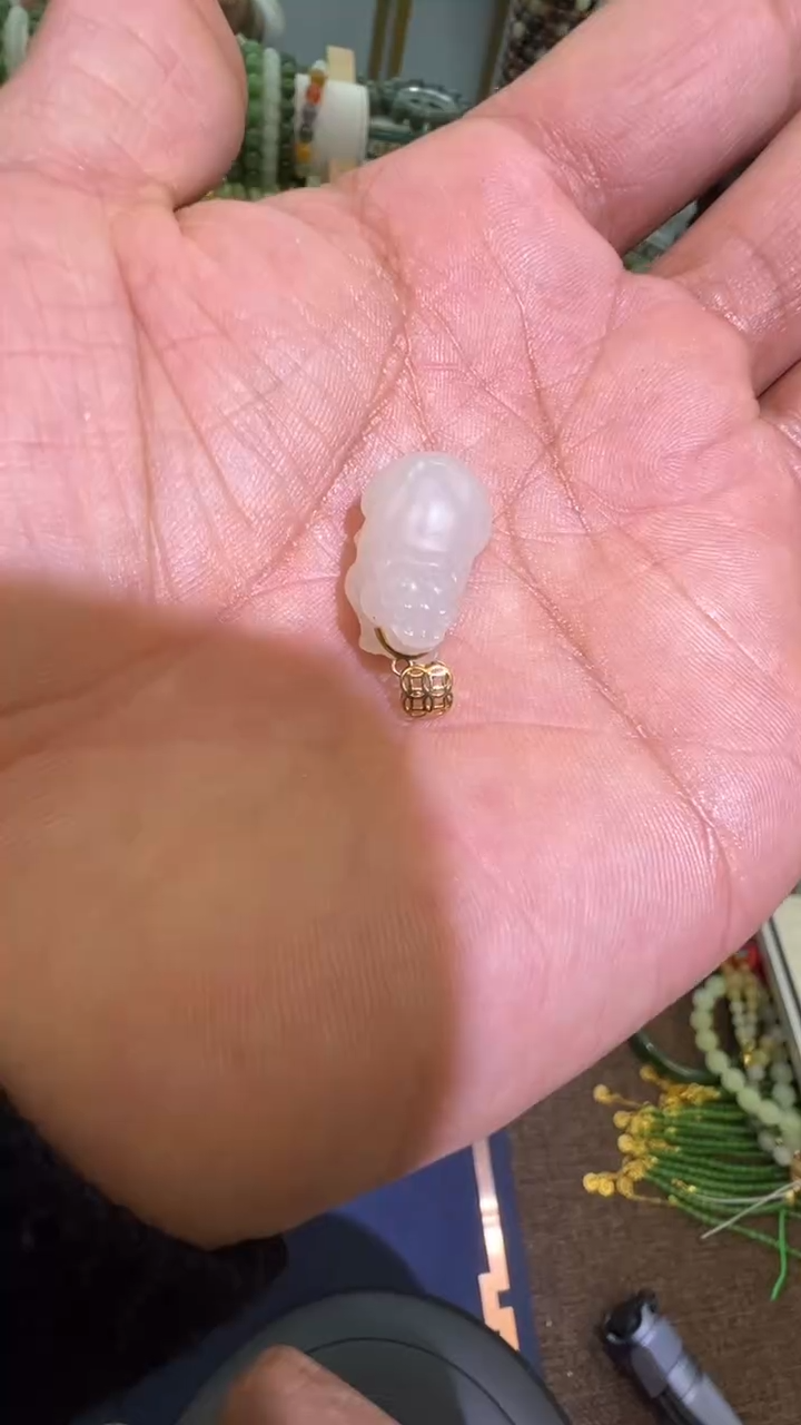 【闪购商品】和田玉吊坠18K金镶嵌和田玉吊坠多样性拍一发一