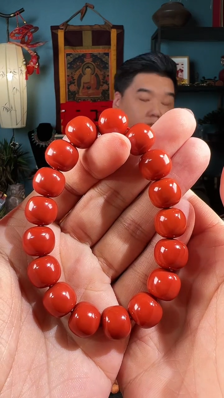 【闪购商品】南红玛瑙手串未镶嵌13+甘南柿子黄老型
