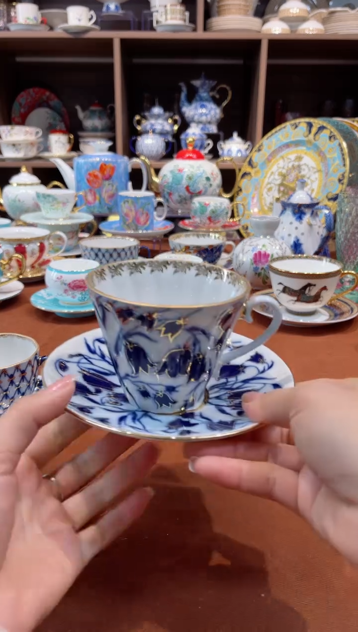 【闪购商品】瓷片风信子杯碟······