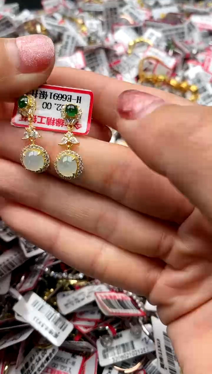 【闪购商品】翡翠戒指银S925镶嵌333333333    6