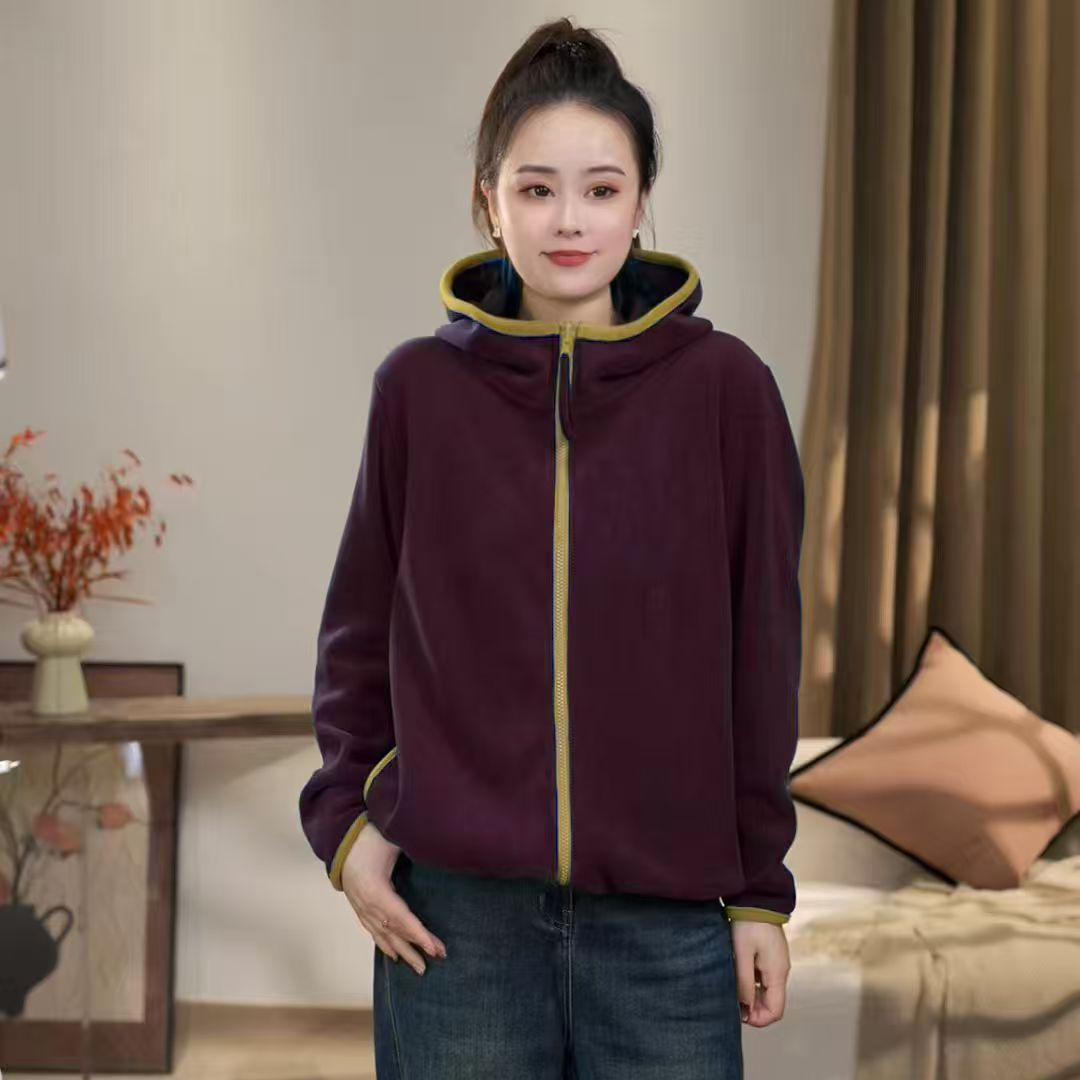 双面奥粒绒加厚拉链帽衫（2）