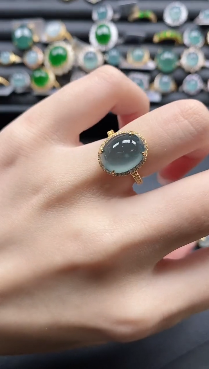 【闪购商品】翡翠戒指银S925镶嵌1111