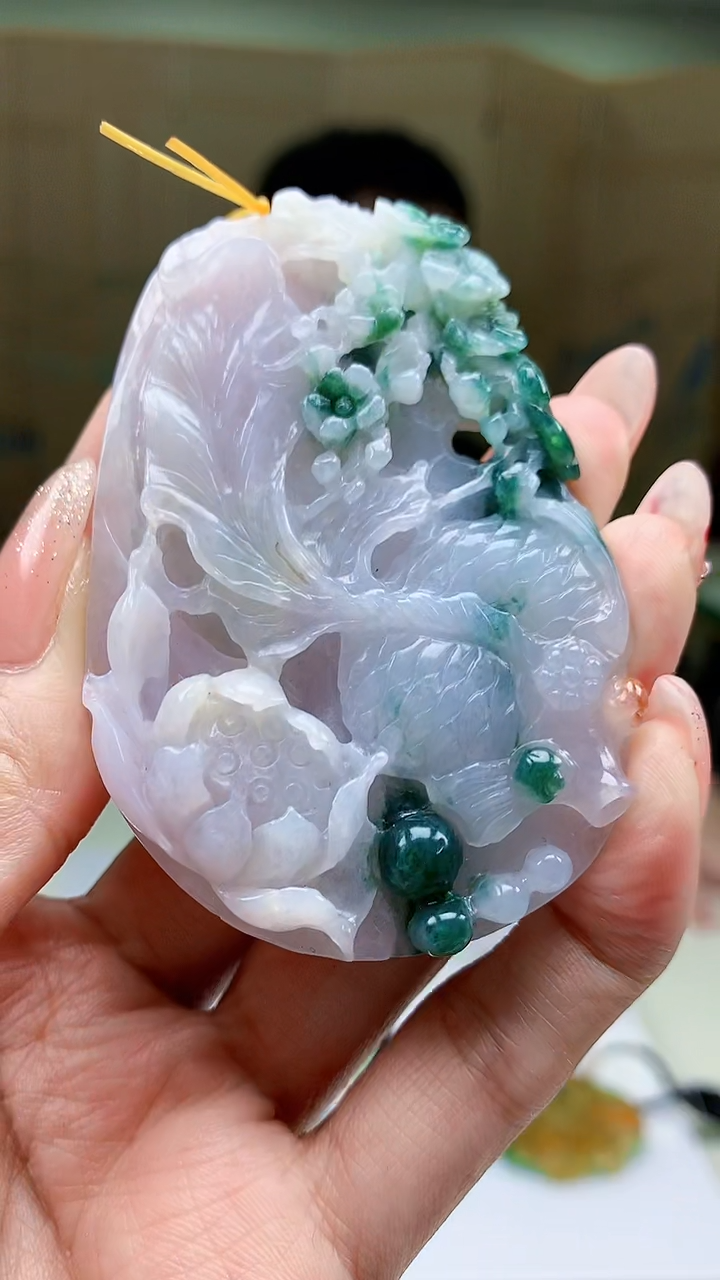 【闪购商品】定制翡翠未镶嵌5153MM-毛货挂件51