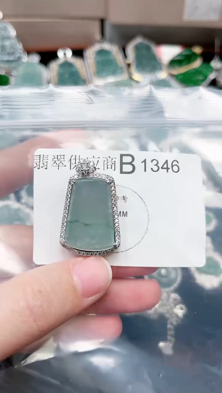 【闪购商品】翡翠颈饰未镶嵌1346赠皮绳