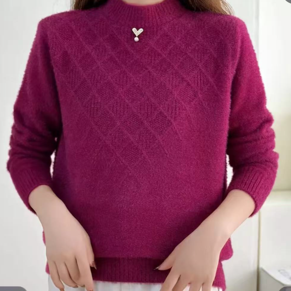 新款时尚半高领针织毛衣