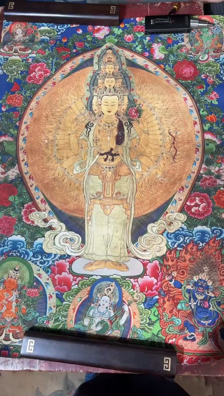 卷轴画龙妹唐卡直播tk16