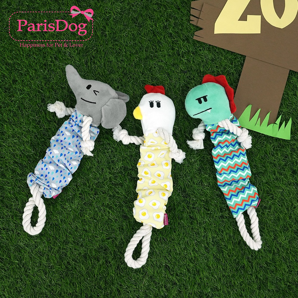 【ParisDog】动物咬嚼绳结玩具可爱宠物发声玩具猫狗玩具