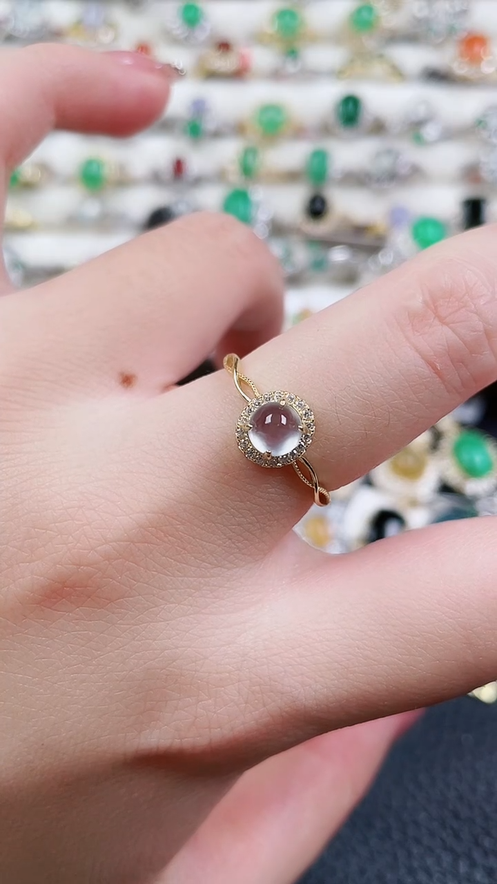 银S925镶嵌戒指翡翠124