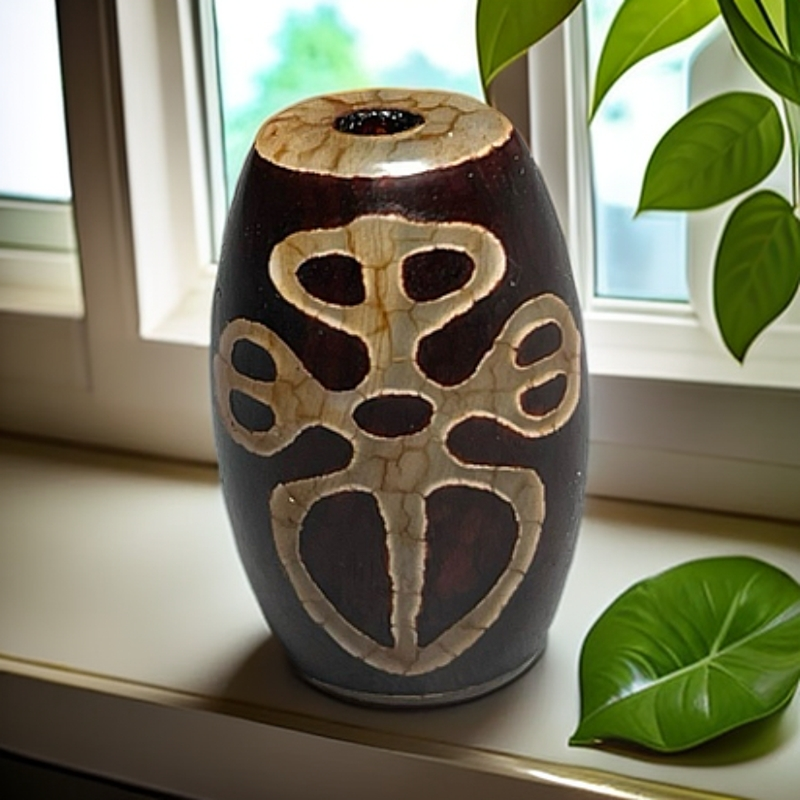 精美玛瑙龙鳞开片金刚杵古珠配饰吊坠民族风文玩挂件