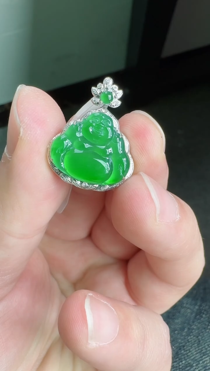 【闪购商品】翡翠颈饰18K金镶嵌寄售回流，不退不换