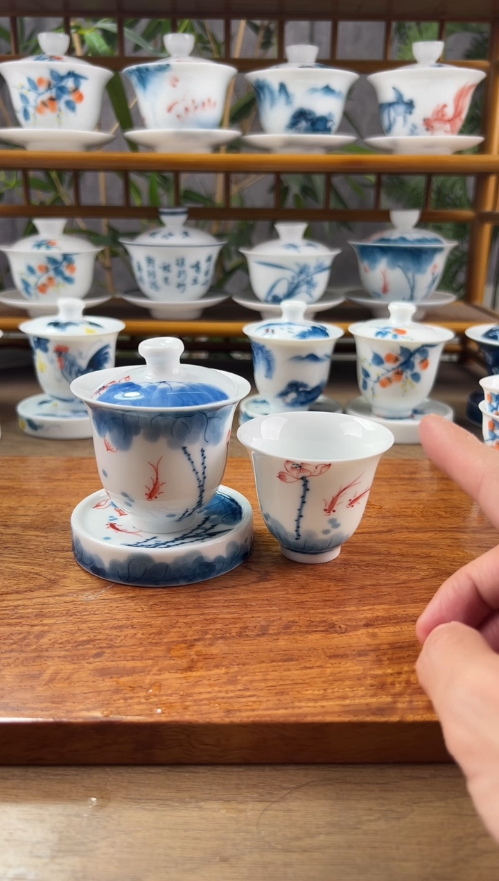 【闪购商品】全品线条莲美人备+小盖置+主人杯60cc