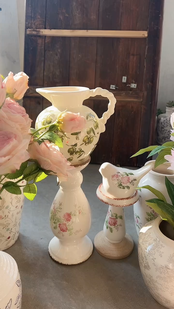 【闪购商品】陶瓷花盆高18cm内口10cm