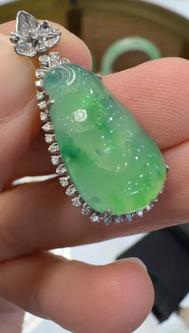 【闪购商品】翡翠吊坠(不含链)18K金镶嵌多样性团购发一件