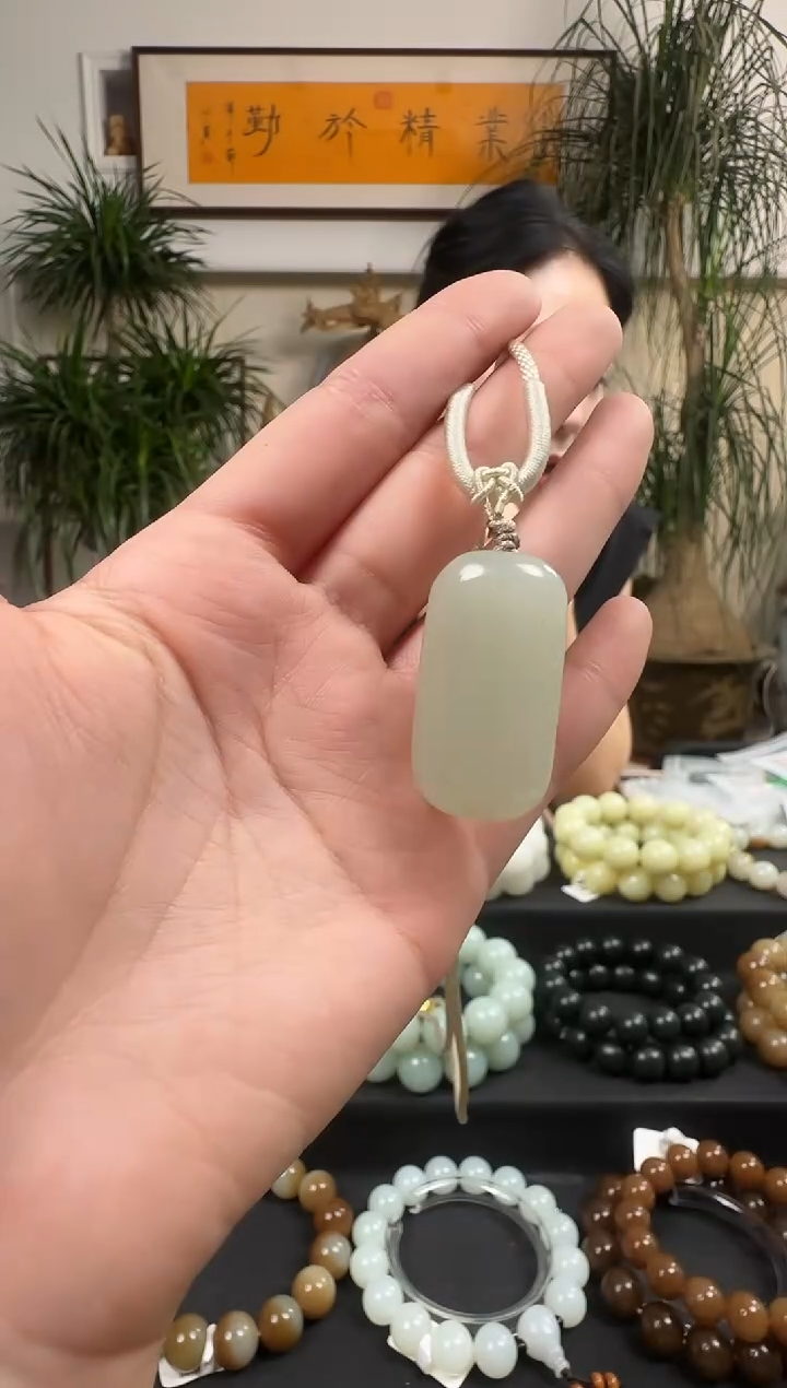 和田玉未镶嵌颈饰颈饰赠绳