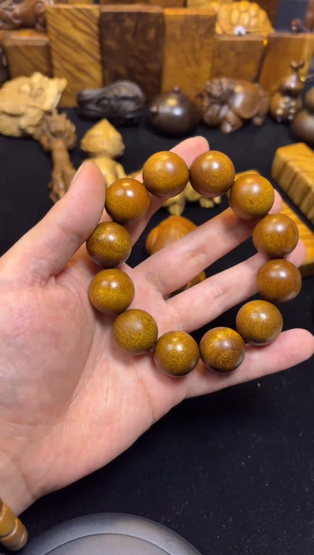 【闪购商品】楠木（金丝楠）其他2.0正黄手串41红油老料