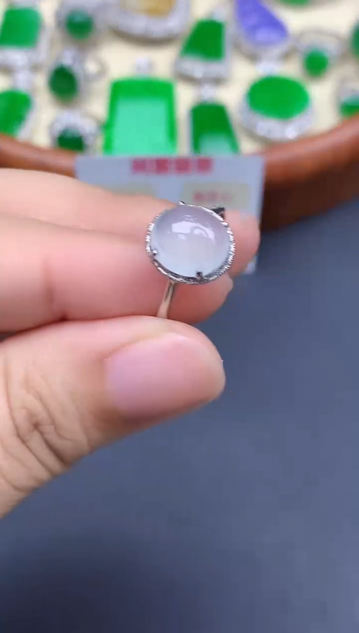 颈饰18K金镶嵌翡翠383-中国好珍宝