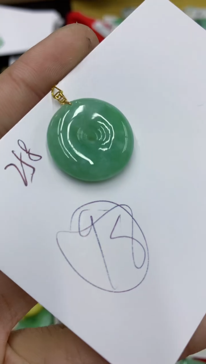 翡翠18K金镶嵌颈饰号链接1111111