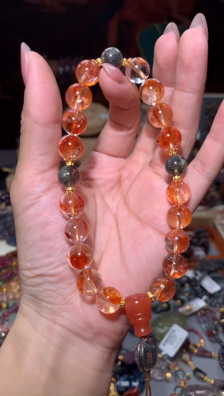 水晶珠宝半成品未镶嵌胶花闪灵极光黑羽手持