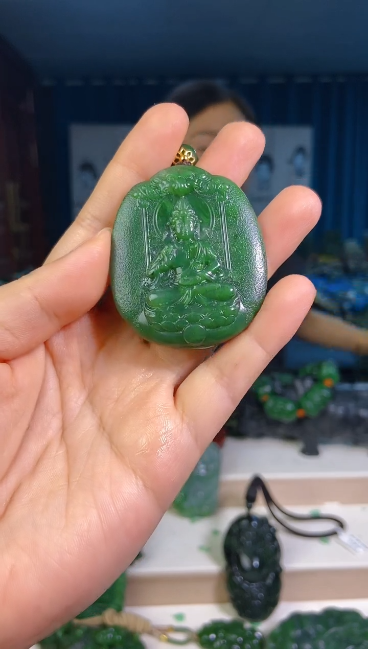 和田玉未镶嵌挂件1