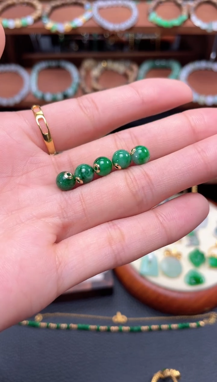 【闪购商品】翡翠吊坠(不含链)18K金镶嵌一个  JK691
